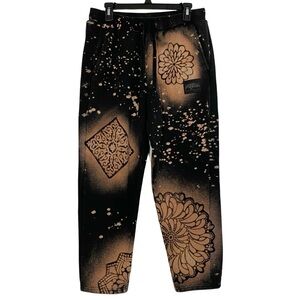 Puma Sweatpants Mens Size Large Upcycled Floral Joggers Sweats Leisure Pants
